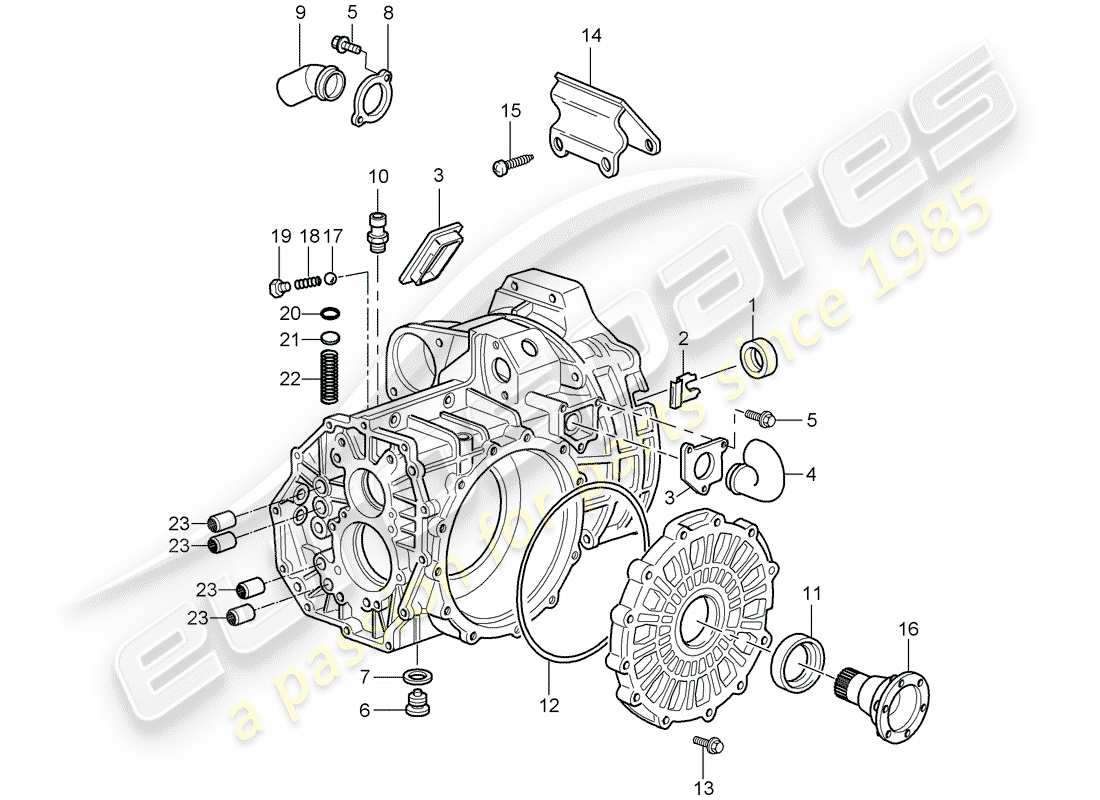 Porsche 996 T/GT2 (2002) CASSA TRASMISSIONE Diagramma delle parti