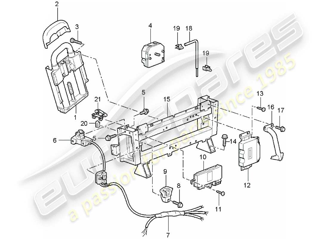 Porsche 996 T/GT2 (2002) ROLL BAR Diagramma delle parti