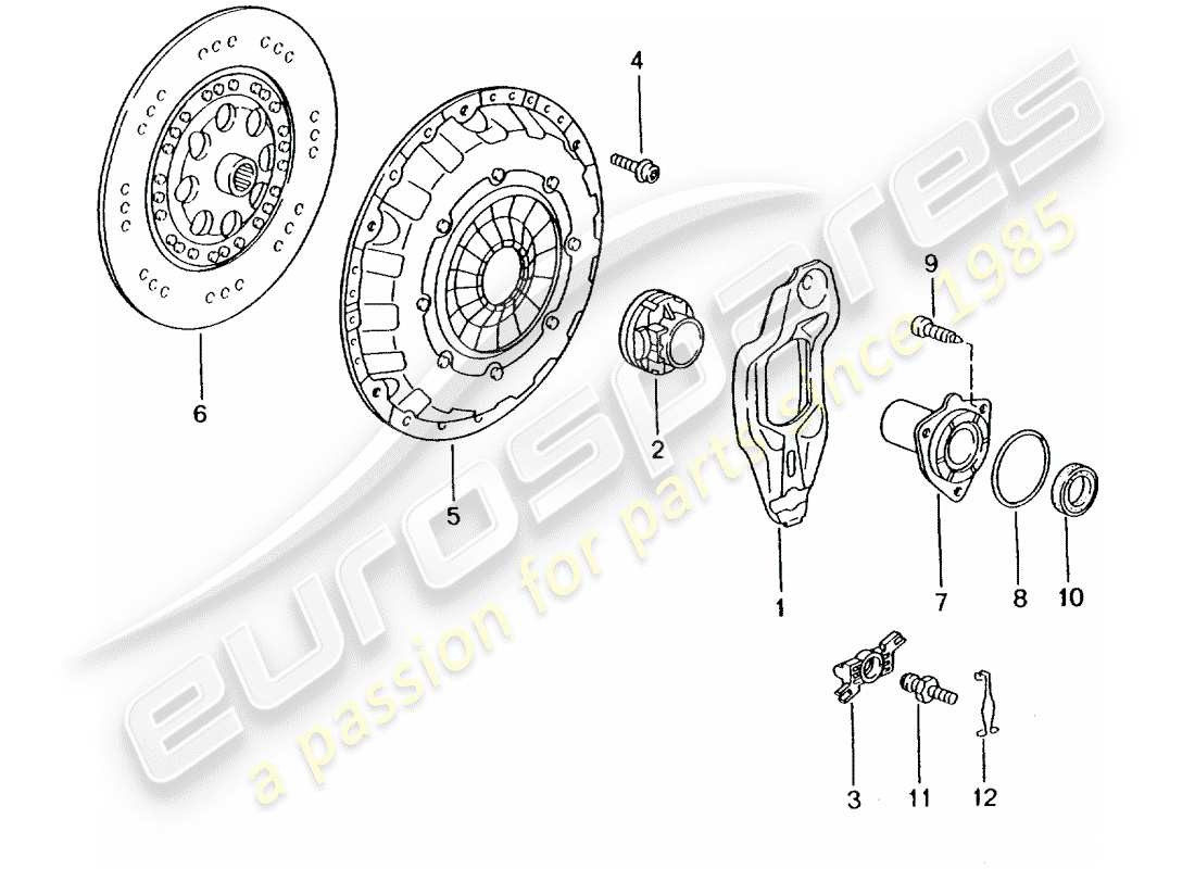 Porsche Boxster 986 (2004) Frizione Diagramma delle parti