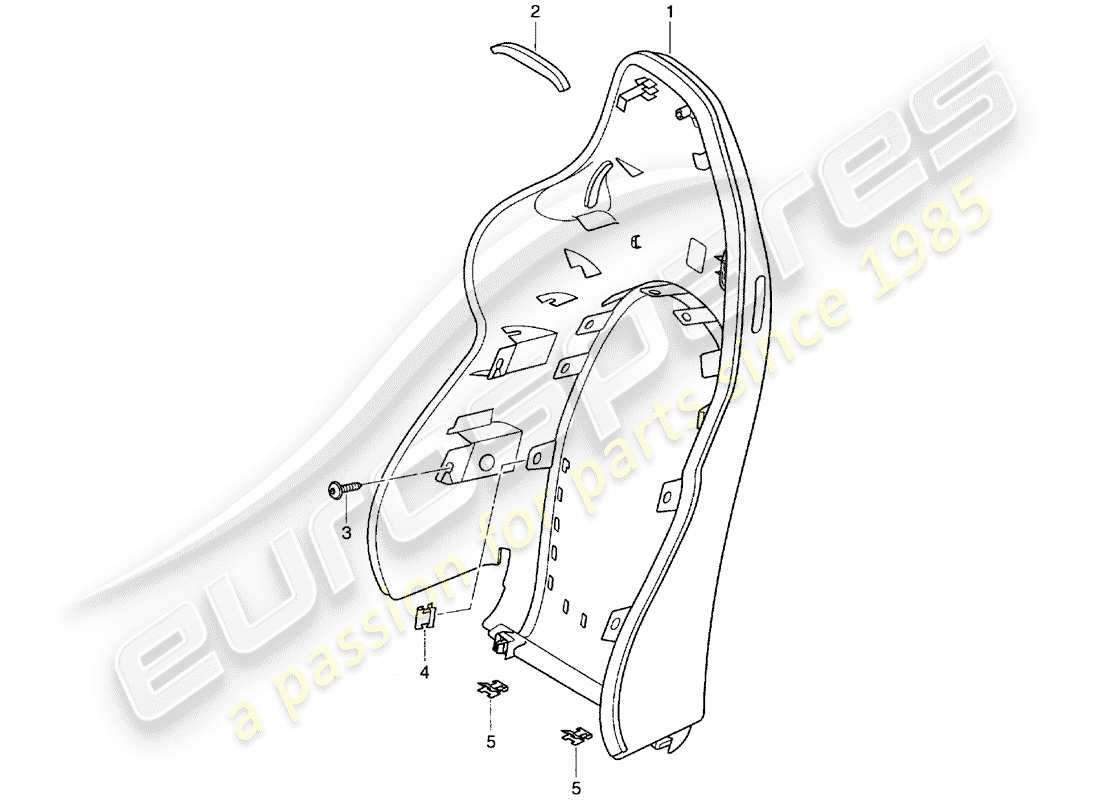 Porsche Boxster 986 (2004) SCOCCA SCHIENALE - SEDILE SPORTIVO Diagramma delle parti
