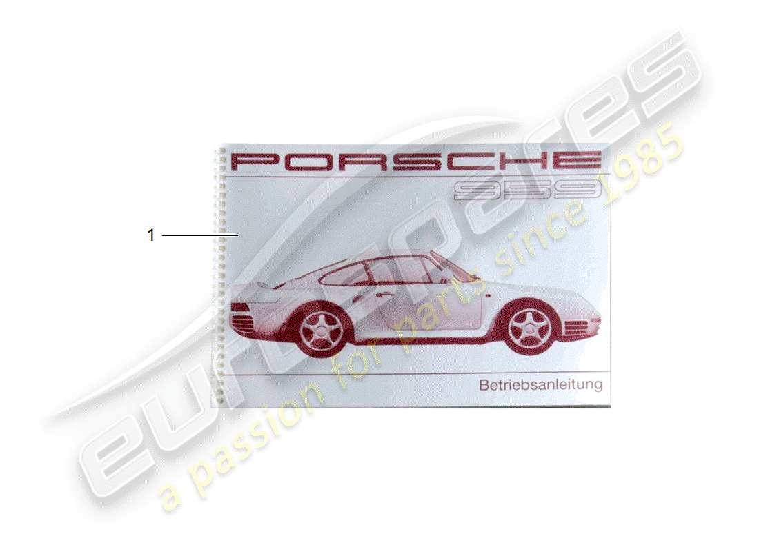 Porsche After Sales lit. (1950) MANUALE DI ISTRUZIONI Diagramma delle parti