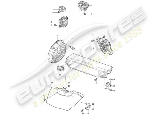 a part diagram from the Porsche 911 T/GT2RS (2011) parts catalogue