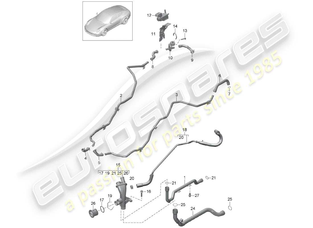 Porsche 991 (2014) CONNESSIONE Diagramma delle parti