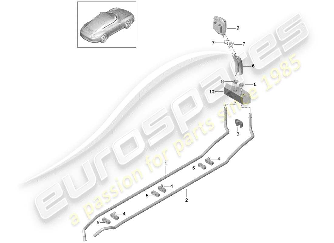 Porsche 991 (2014) Stufa Diagramma delle parti