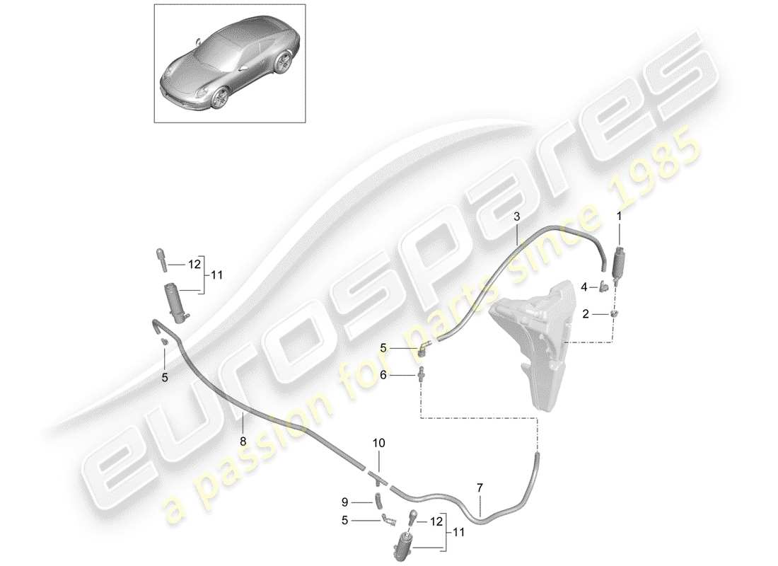 Porsche 991 (2014) IMPIANTO Rondella Diagramma delle parti