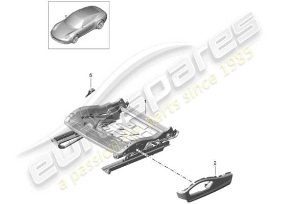 a part diagram from the Porsche 991 parts catalogue