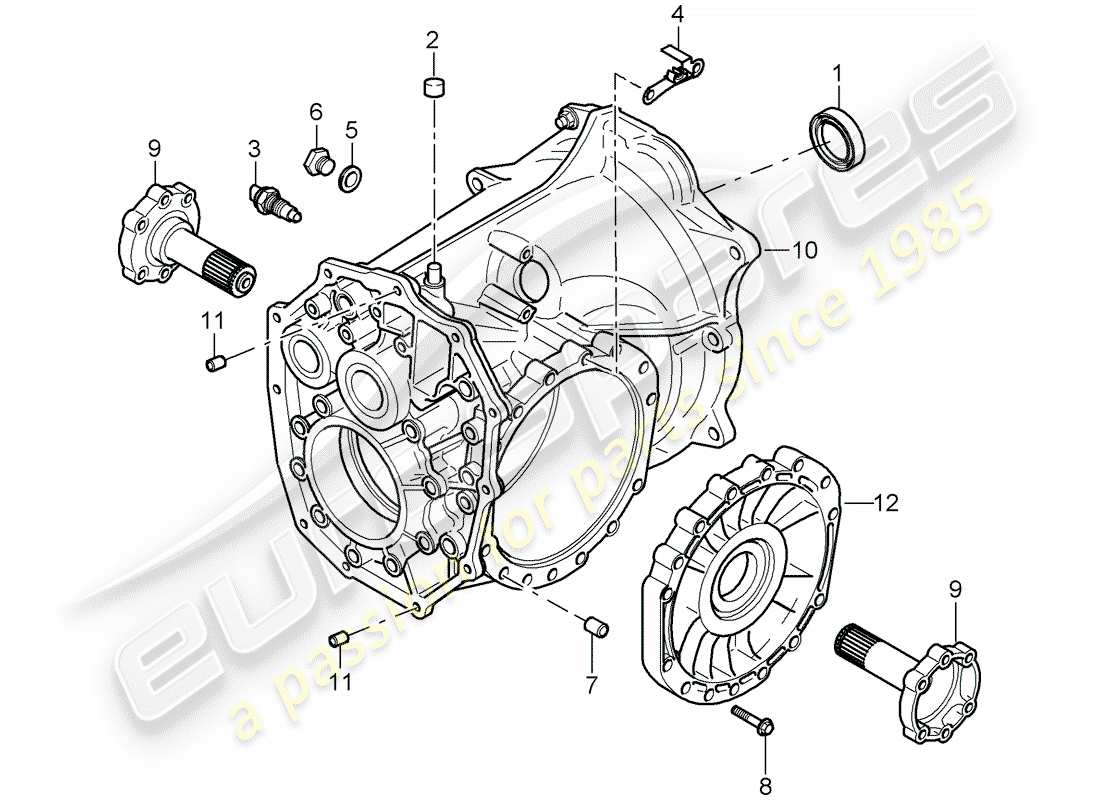 Porsche 997 (2006) Cambio manuale Diagramma delle parti