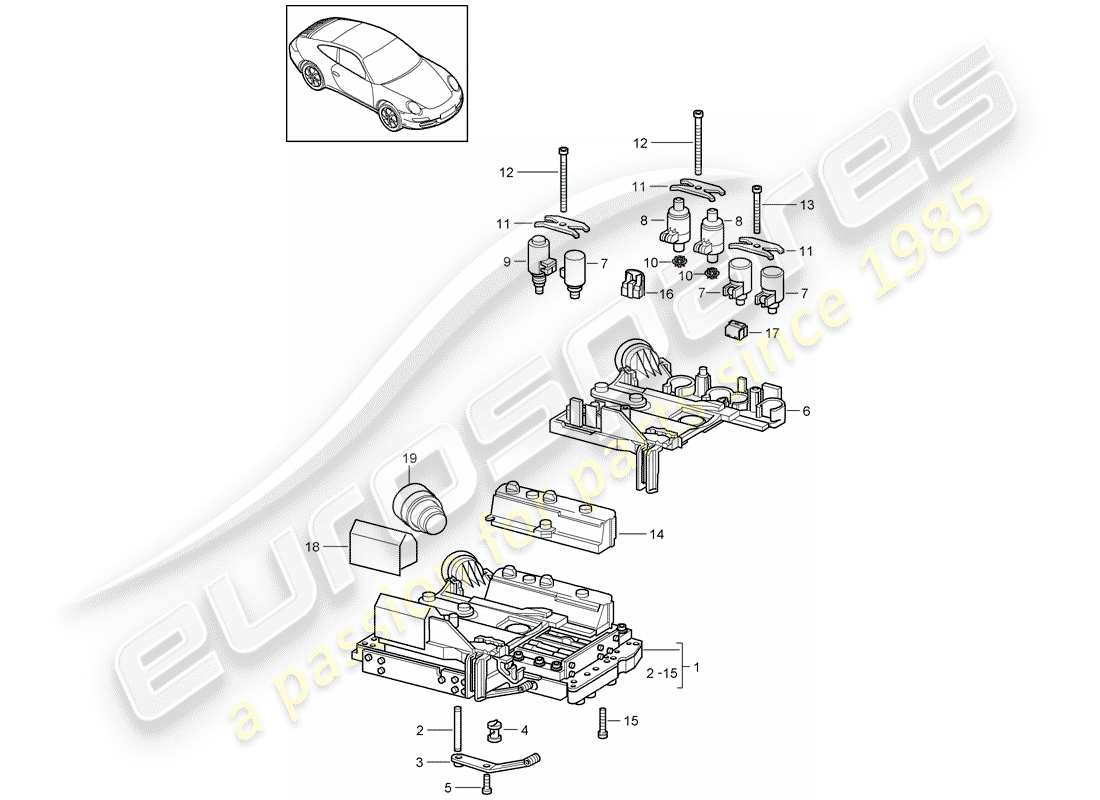 Porsche 997 (2006) tiptronic Diagramma delle parti