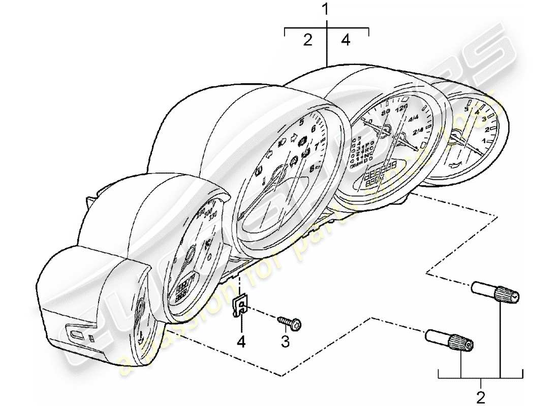 Porsche 997 (2006) Strumenti Diagramma delle parti