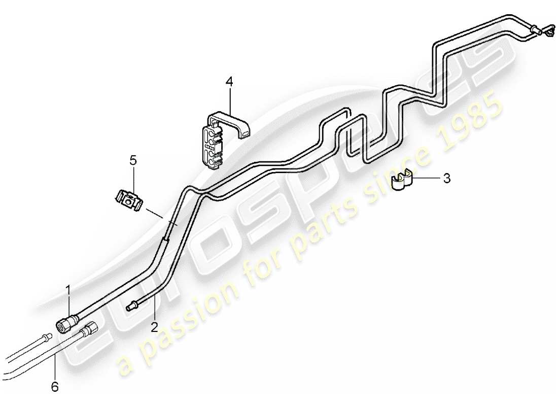 Porsche 997 (2008) Sistema di alimentazione carburante Diagramma delle parti