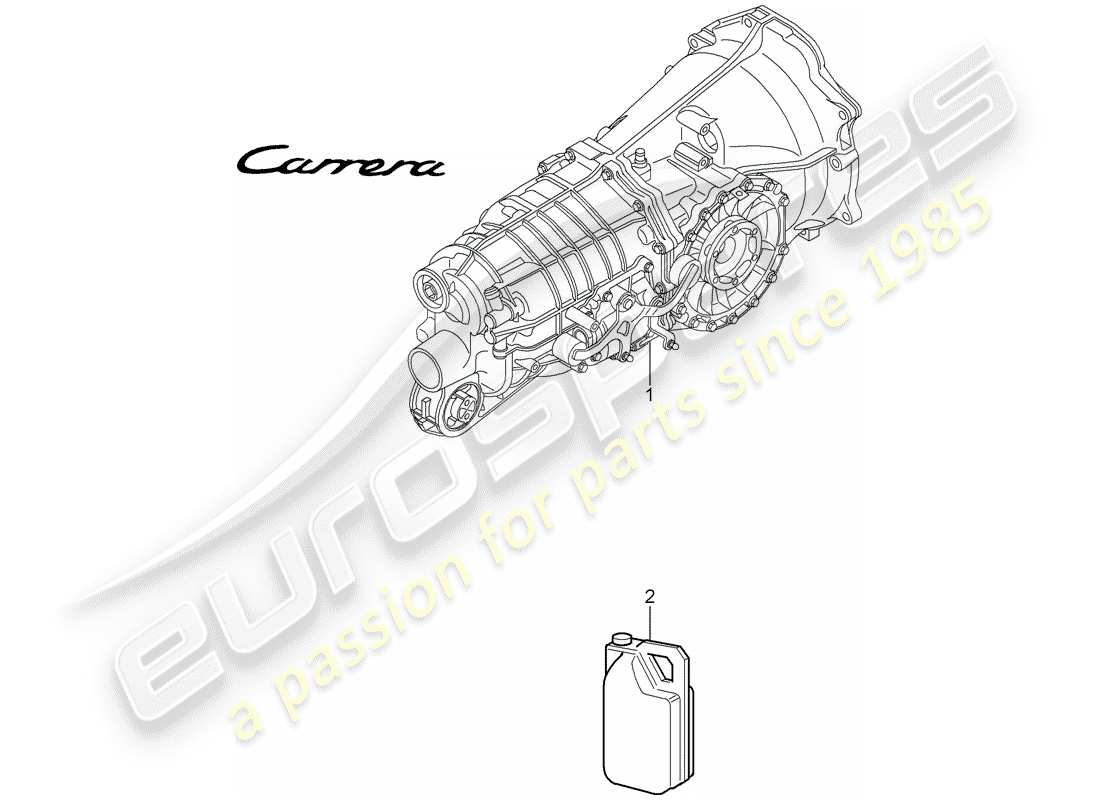 Porsche 997 (2008) Cambio manuale Diagramma delle parti