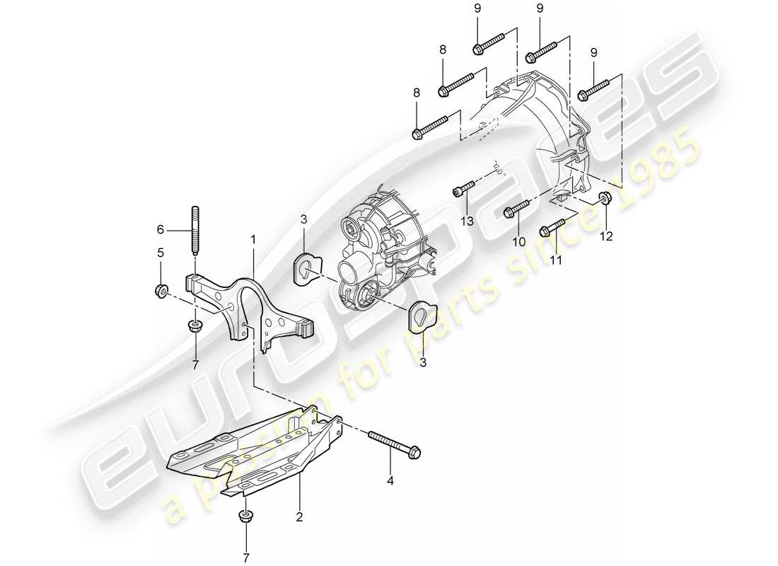Porsche 997 (2008) Cambio manuale Diagramma delle parti
