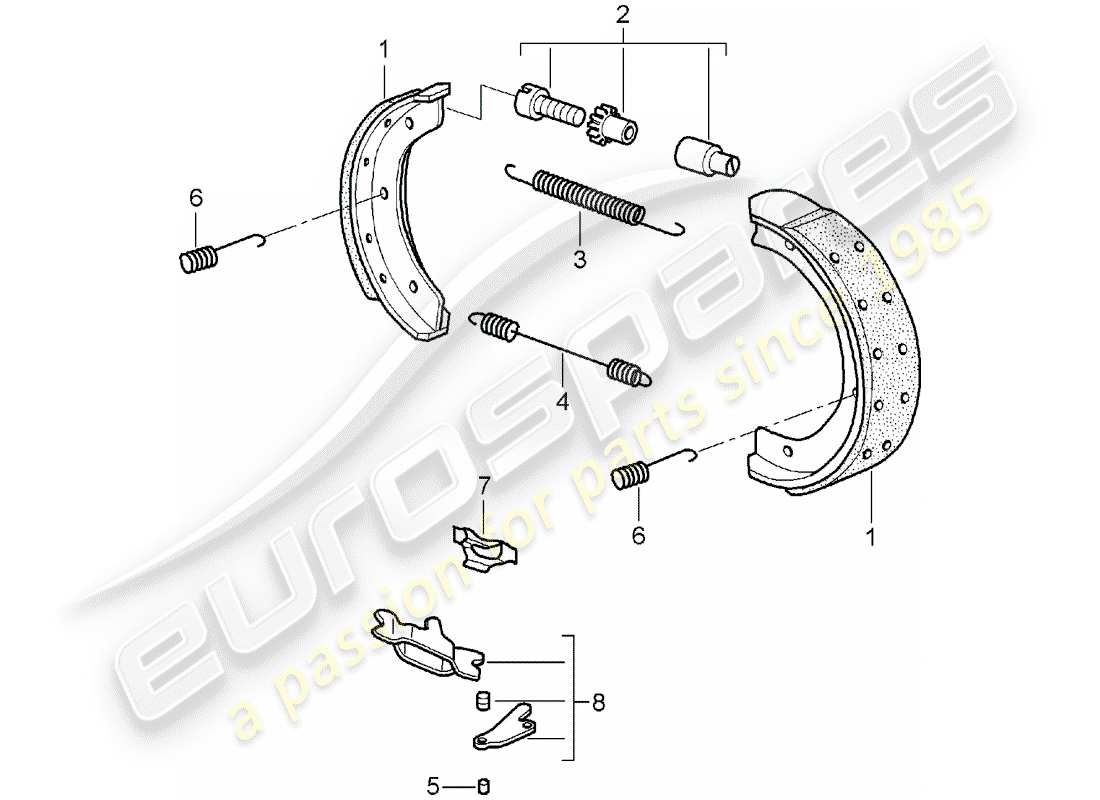 Porsche 997 (2008) Freno a mano Diagramma delle parti