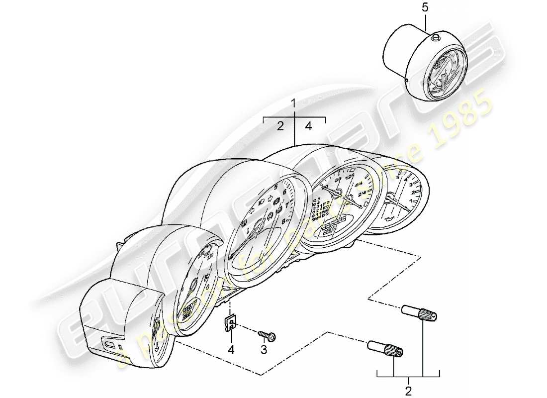 Porsche 997 (2008) Strumenti Diagramma delle parti