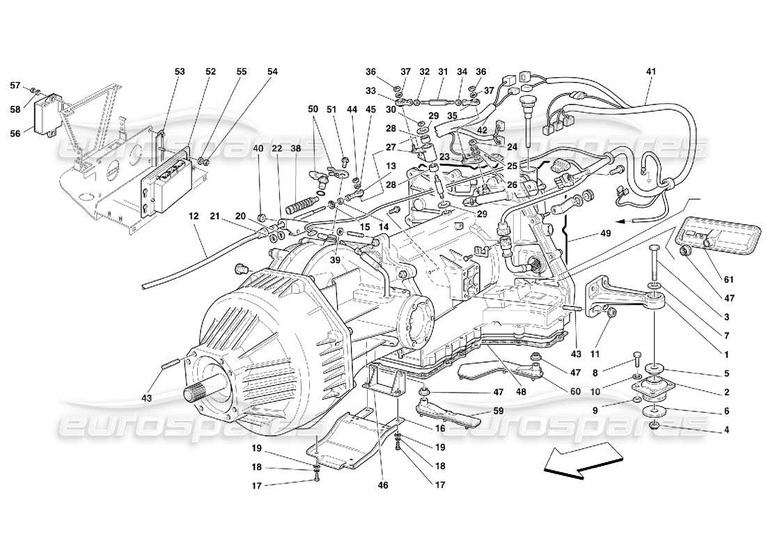 Ferrari 456 GT/GTA Gearbox completo - Valido per 456 GTA Diagramma delle parti