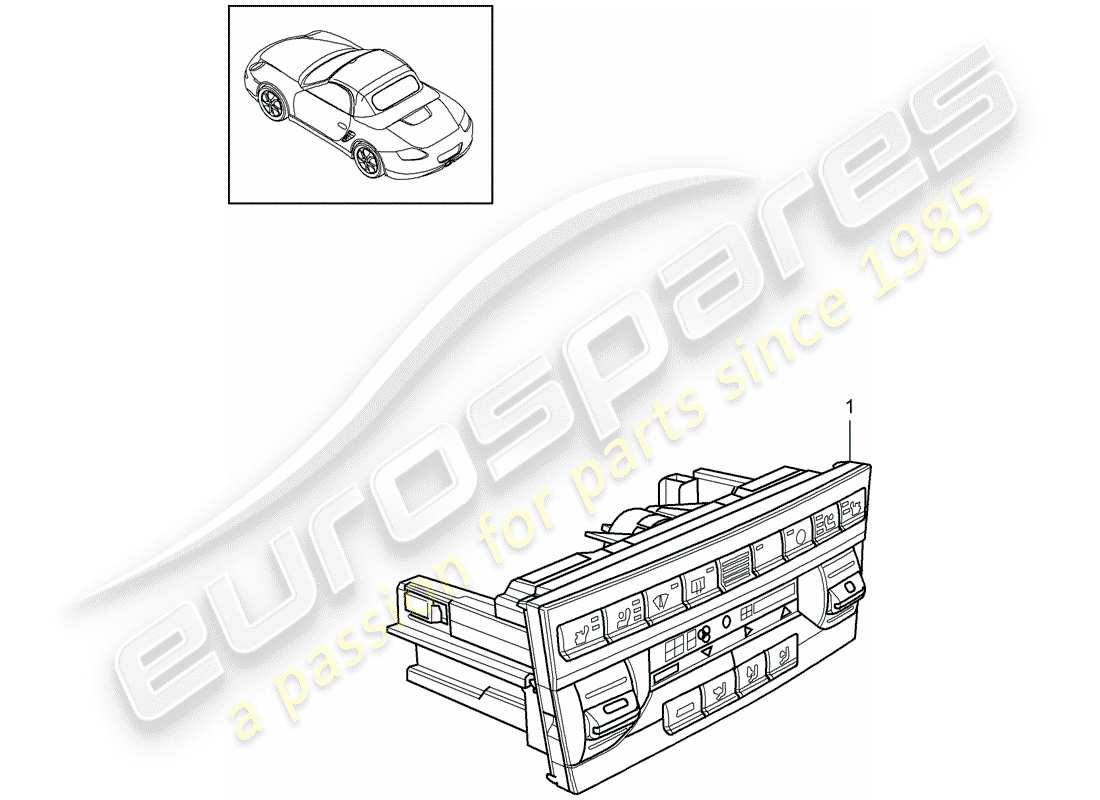 Porsche Boxster 987 (2010) INTERRUTTORE DI CONTROLLO Diagramma delle parti