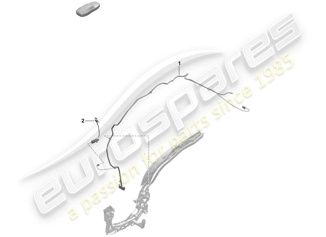 Porsche Boxster Spyder (2019) TETTO CONVERTIBILE Diagramma delle parti