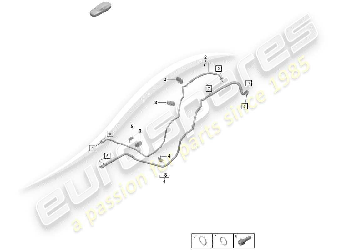 Porsche Boxster Spyder (2019) CONDIZIONATORE Diagramma delle parti