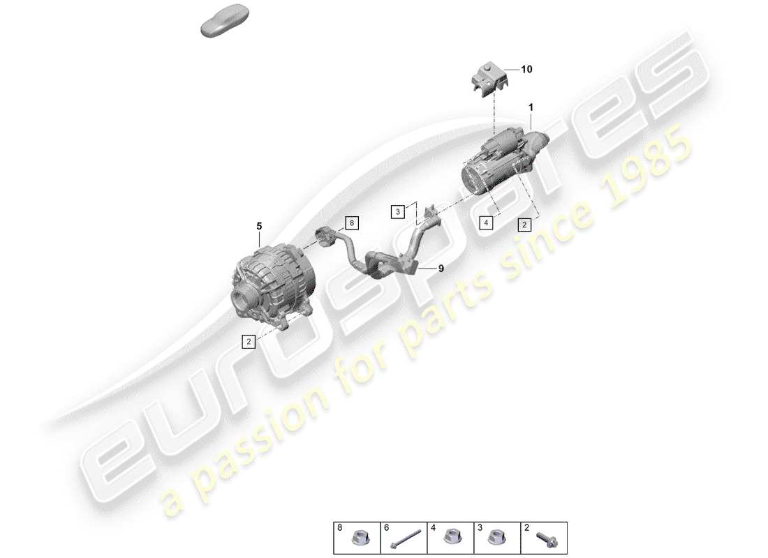 Porsche Boxster Spyder (2019) ANTIPASTO Diagramma delle parti