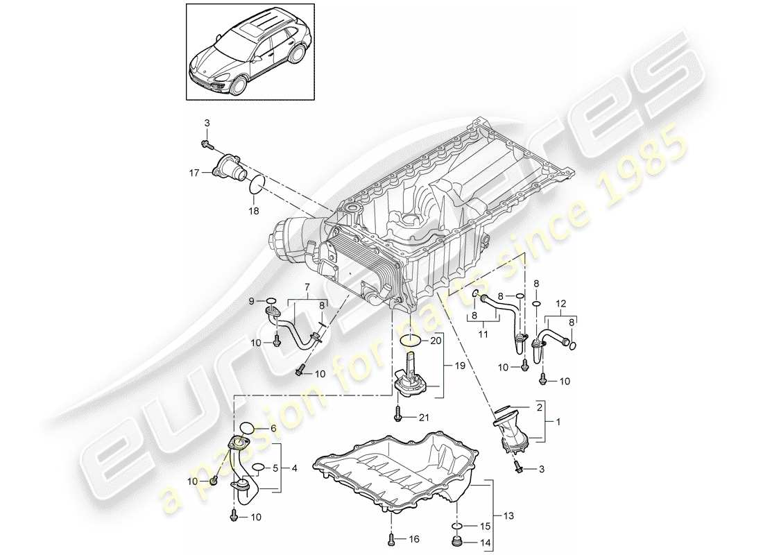 Porsche Cayenne E2 (2015) COLLETTORE DI ASPIRAZIONE Diagramma delle parti