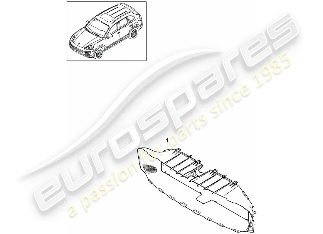 Porsche Cayenne E2 (2015) condotto dell'aria Diagramma delle parti