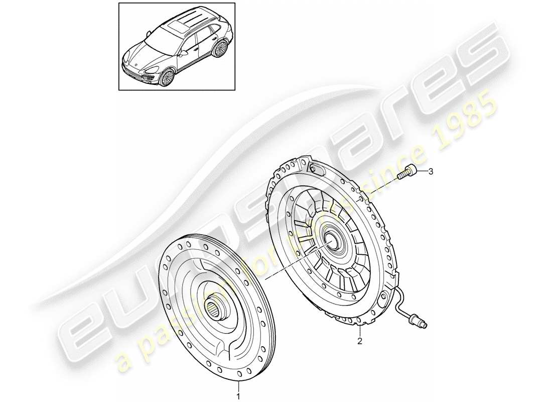 Porsche Cayenne E2 (2015) Frizione Diagramma delle parti
