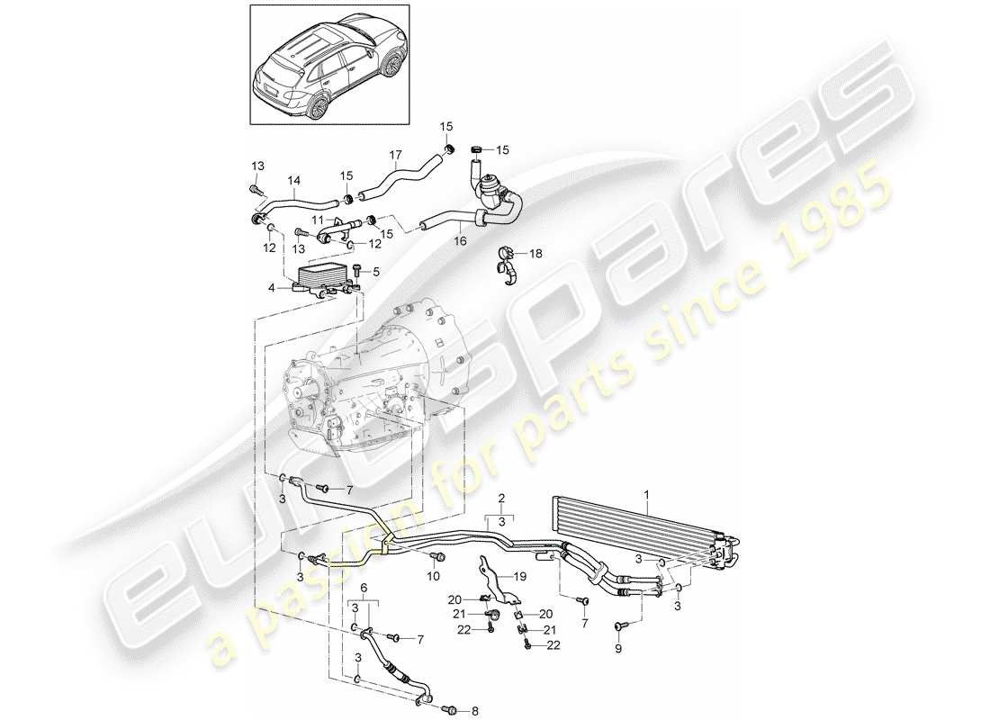 Porsche Cayenne E2 (2015) tiptronic Diagramma delle parti