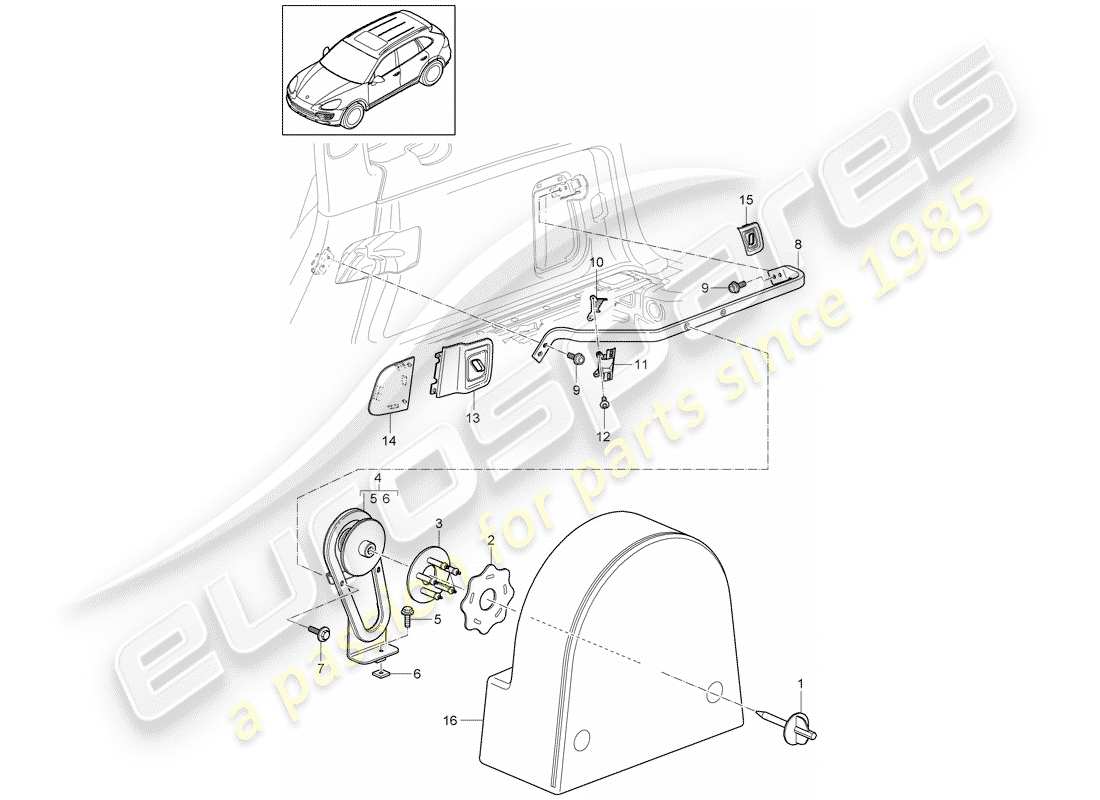 Porsche Cayenne E2 (2015) Accessori Diagramma delle parti