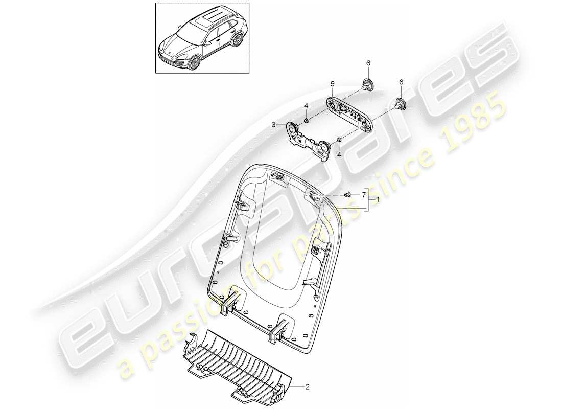 Porsche Cayenne E2 (2015) COPERTINA Diagramma delle parti