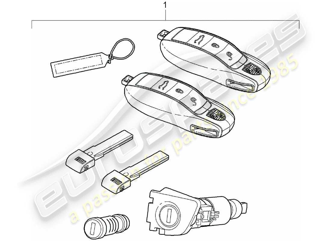 Porsche Cayenne E2 (2015) kit di riparazione Diagramma delle parti
