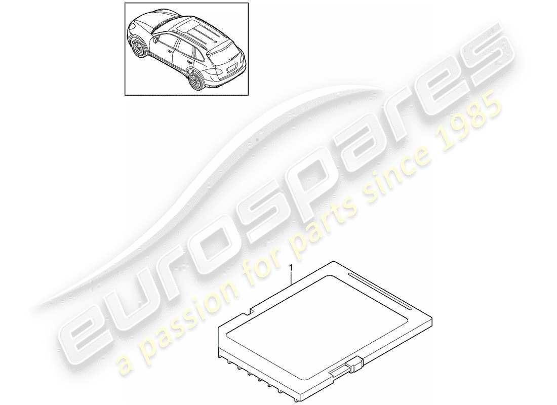 Porsche Cayenne E2 (2015) scheda di memoria SD per l'aggiornamento Diagramma delle parti