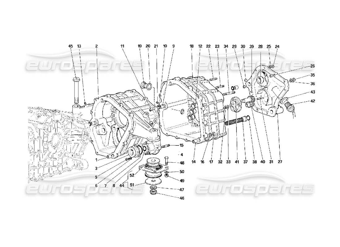 Ferrari F40 Riduttore Diagramma delle parti