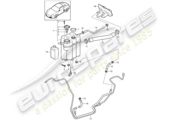 a part diagram from the Porsche Cayman 987 (2012) parts catalogue