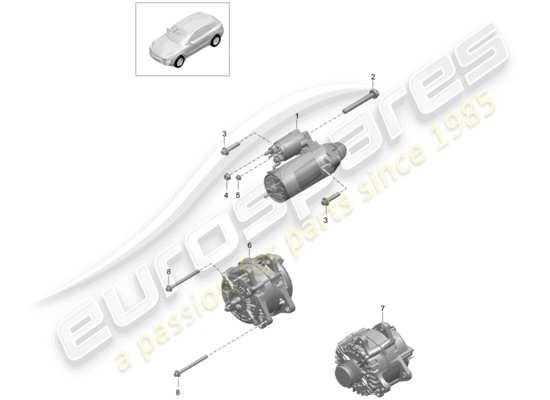 a part diagram from the Porsche Macan (2014) parts catalogue