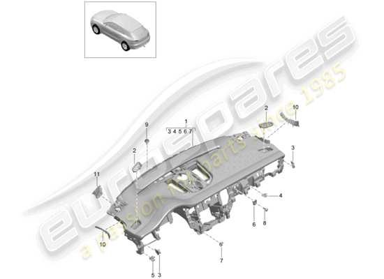 a part diagram from the Porsche Macan (2015) parts catalogue