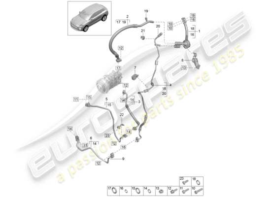 a part diagram from the Porsche Macan (2019) parts catalogue