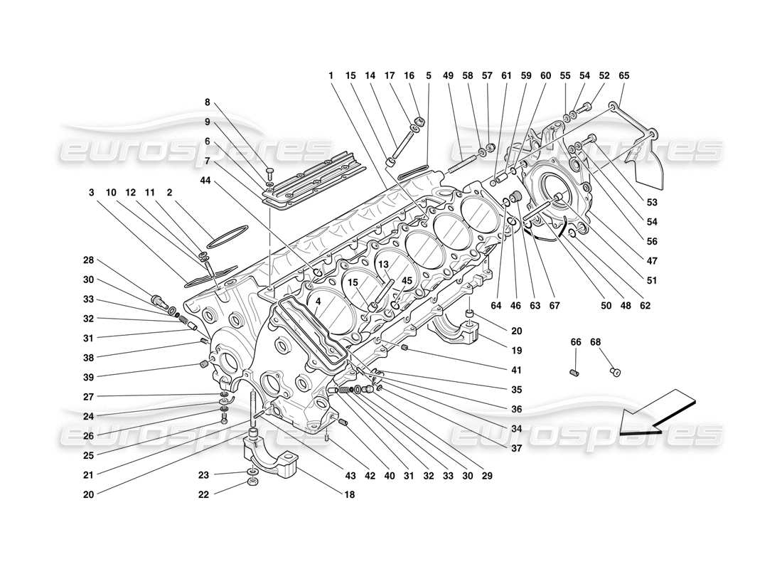 Ferrari F50 BASAMENTO Diagramma delle parti