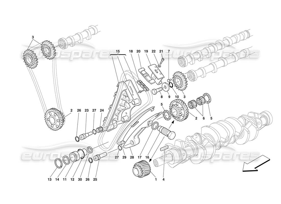 Ferrari F50 Cronometraggio - Controlli Diagramma delle parti