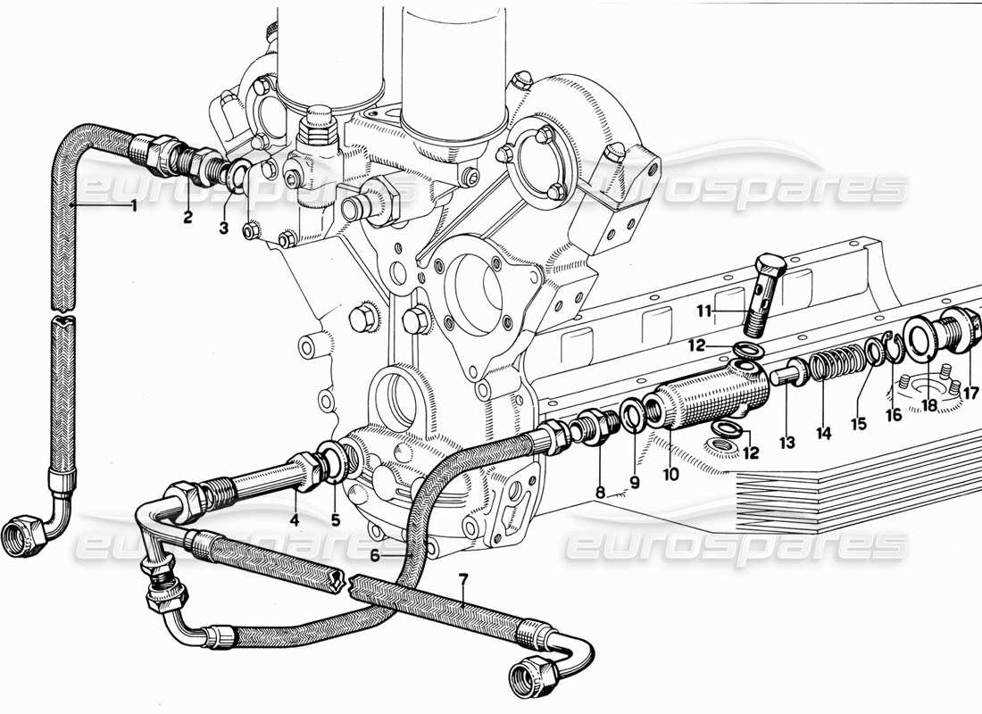 Ferrari 365 GT 2+2 (meccanico) VALVOLA PRESSIONE OLIO diagramma delle parti