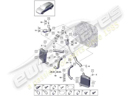 a part diagram from the Porsche Panamera 971 (2017) parts catalogue