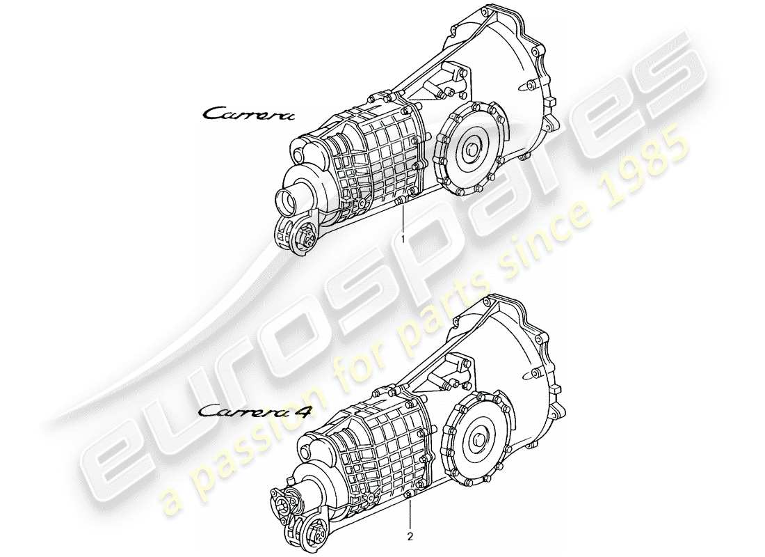 Porsche Replacement catalogue (1976) Cambio manuale Diagramma delle parti