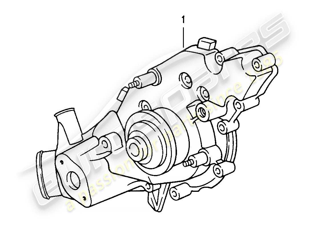 Porsche Replacement catalogue (1985) Pompa dell'acqua Diagramma delle parti