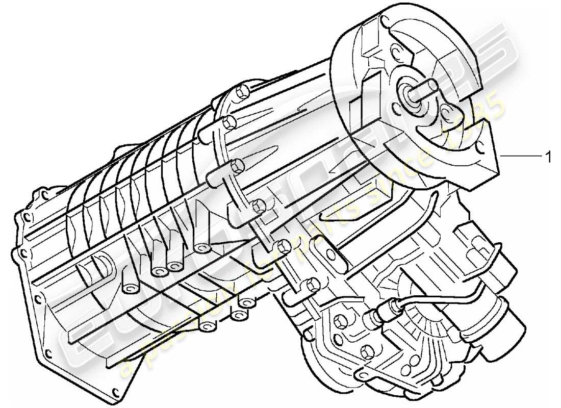 Porsche Replacement catalogue (1985) scatola di trasferimento Diagramma delle parti