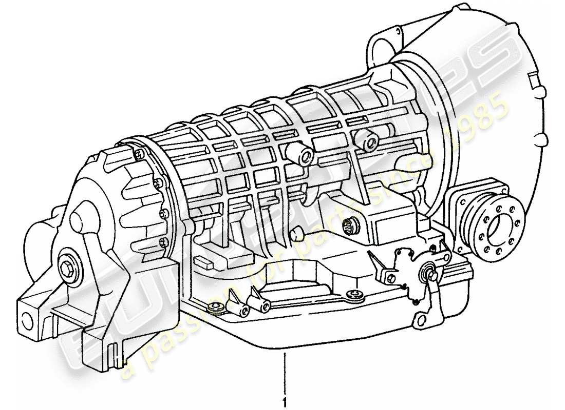 Porsche Replacement catalogue (1985) trasmissione sostitutiva Diagramma delle parti