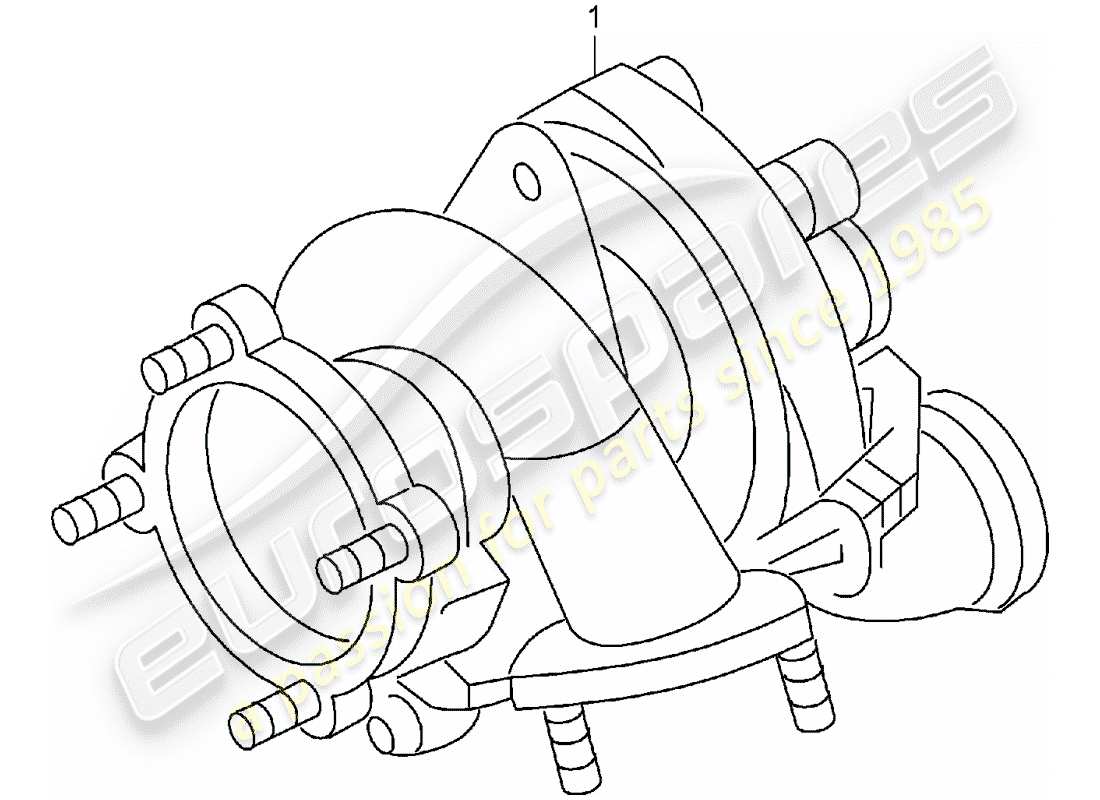 Porsche Replacement catalogue (1986) TURBOCOMPRESSORE GAS DI SCARICO Diagramma delle parti