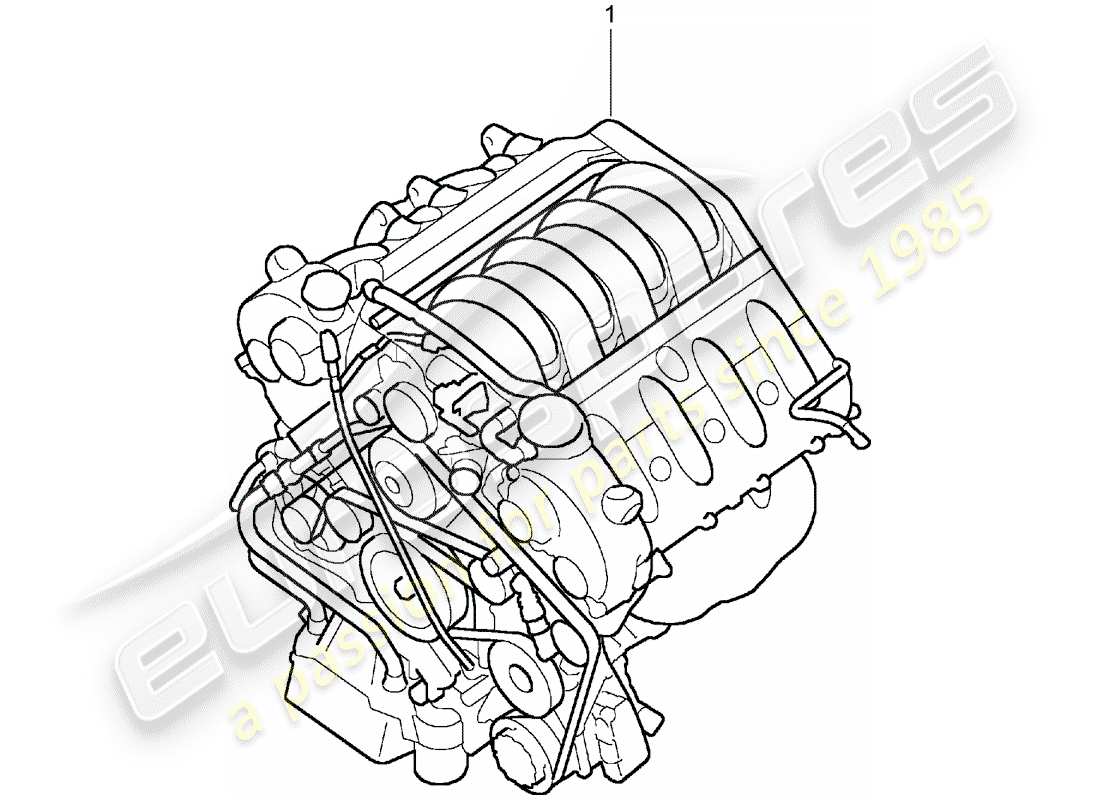 Porsche Replacement catalogue (1998) motore sostitutivo Diagramma delle parti