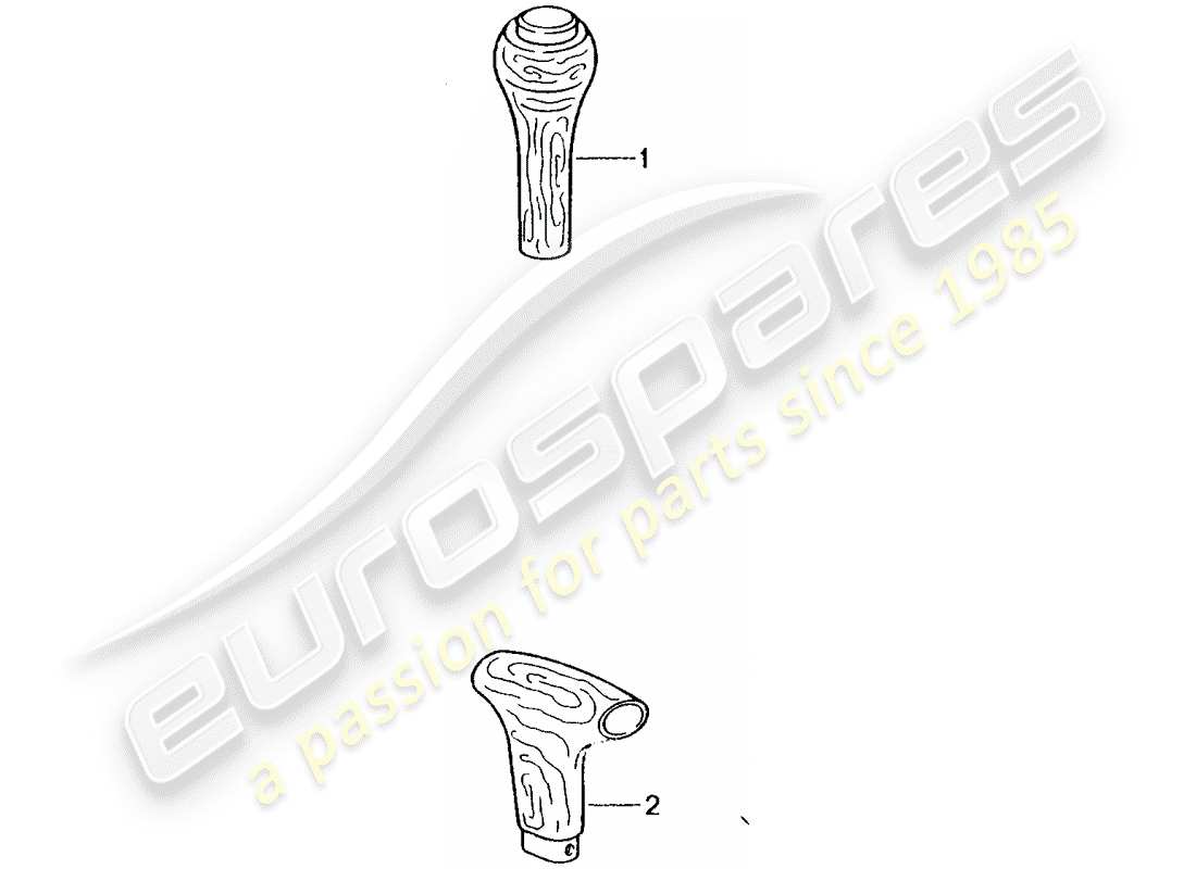 Porsche Tequipment catalogue (2003) leva selettrice Diagramma delle parti