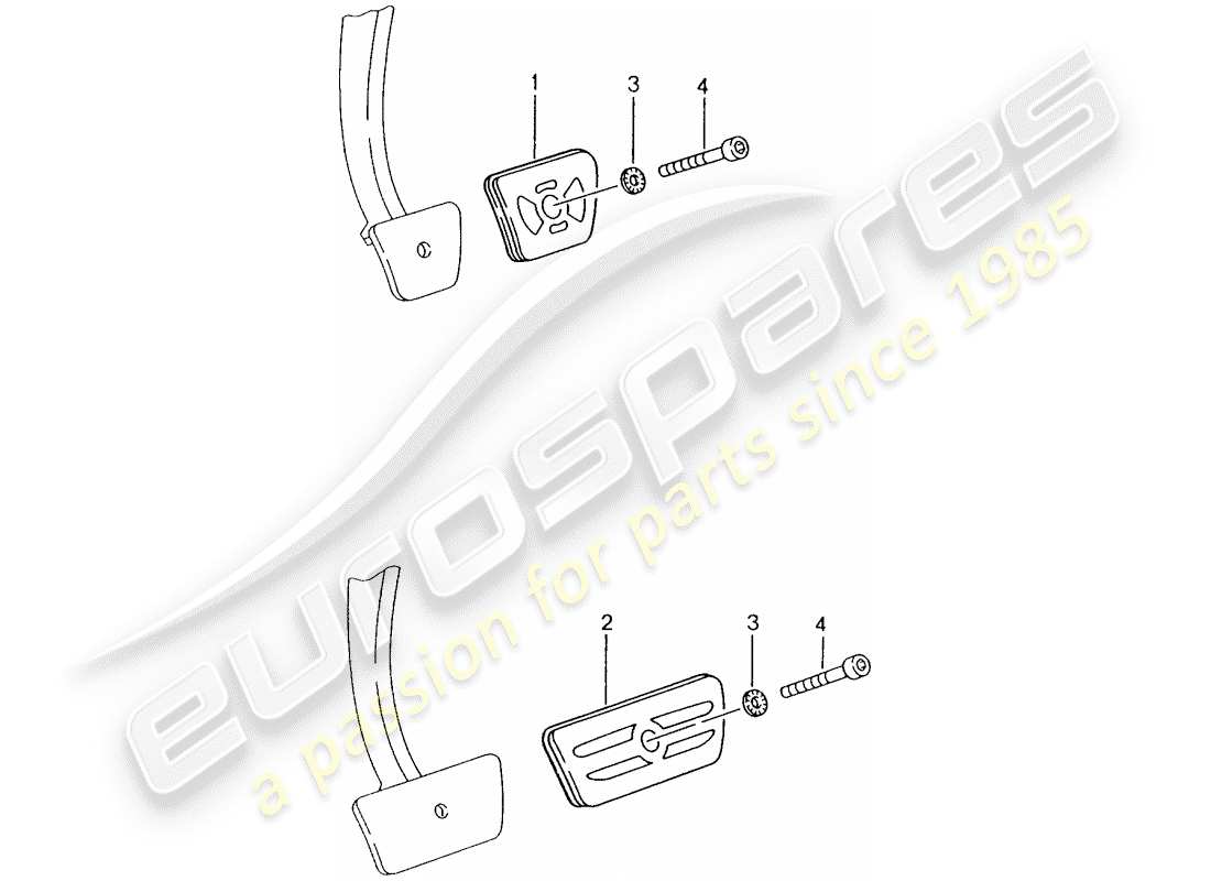 Porsche Tequipment catalogue (2003) regolazione verticale del pedale Diagramma delle parti
