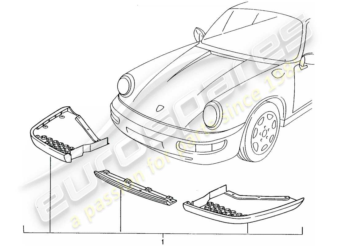 Porsche Tequipment catalogue (2003) SPOILER ANTERIORE Diagramma delle parti