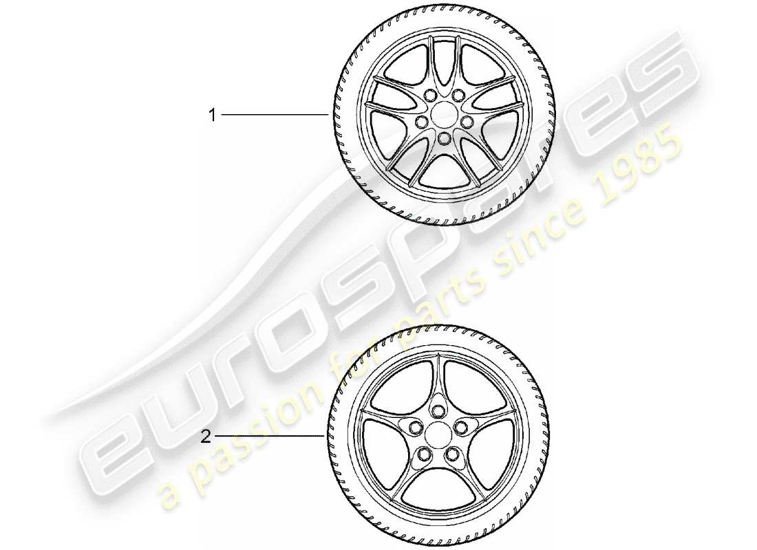Porsche Tequipment catalogue (2004) set di ruote dentate Diagramma delle parti